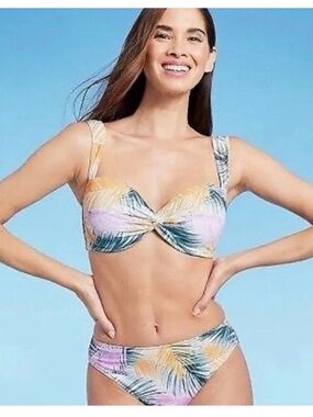 NWT Shade Shore 2 piece Bikini - Palm Print -
